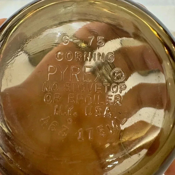 Pyrex Vintage Amber Custard Cups Set of 3 G-75 #463 175mL - Picture 4 of 4